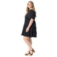 thumbnail image 2 of Jessica Simpson Women's Plus Size Adalle Tiered Denim Mini Dress, Sizes 0X-5X, 2 of 5