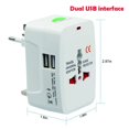 thumbnail image 4 of Universal Adapter Dual USB Power Charger International Travel Electric Plug Converter International Travel Electric Plug Portable All in One Converting Socket, 4 of 8