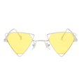 thumbnail image 2 of de sol para mujer con montura metálica, de sol triangures, protección para exteriores, conducción, Amarillo Soledad Gafas de sol estilo punk para mujer, 2 of 9