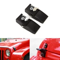 One Pair Locking Hood Catch Hood Lock Latches for Jeep Wrangler JK JKU 2007-2018