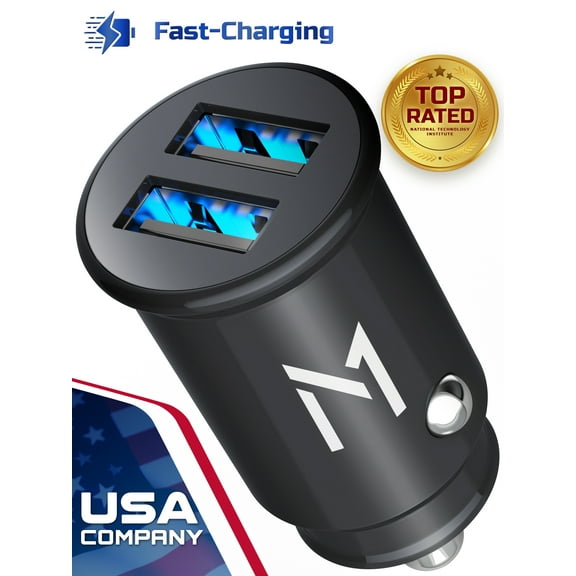 Car Phone Charger 4.8A, Quick Charge Dual USB Type A Adapter by Mata1