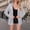Silver, variant on Hueook Blazer For Women Sequin Suit Jackets Single-Breasted Women Round Neck Long Sleeve Fashion Sequin Open Front Party Cropped Blazer Casual Versatile Jacket Top Gold XL