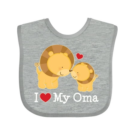 

Inktastic Oma Grandchild Lion Grandson Gift Baby Boy or Baby Girl Bib