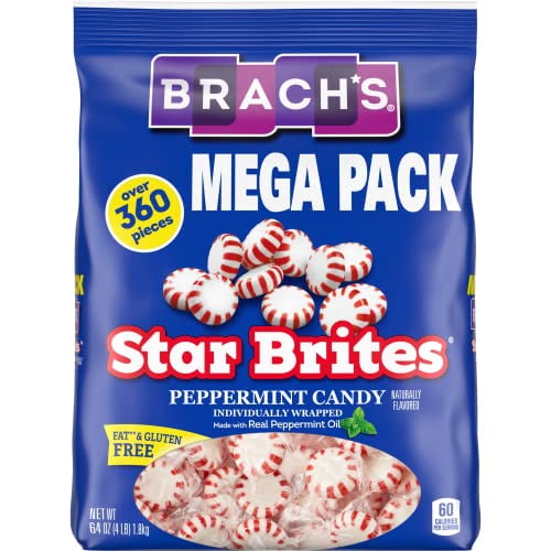 Brach's Star Brites Peppermint Hard Candy Mints Individually Wrapped
