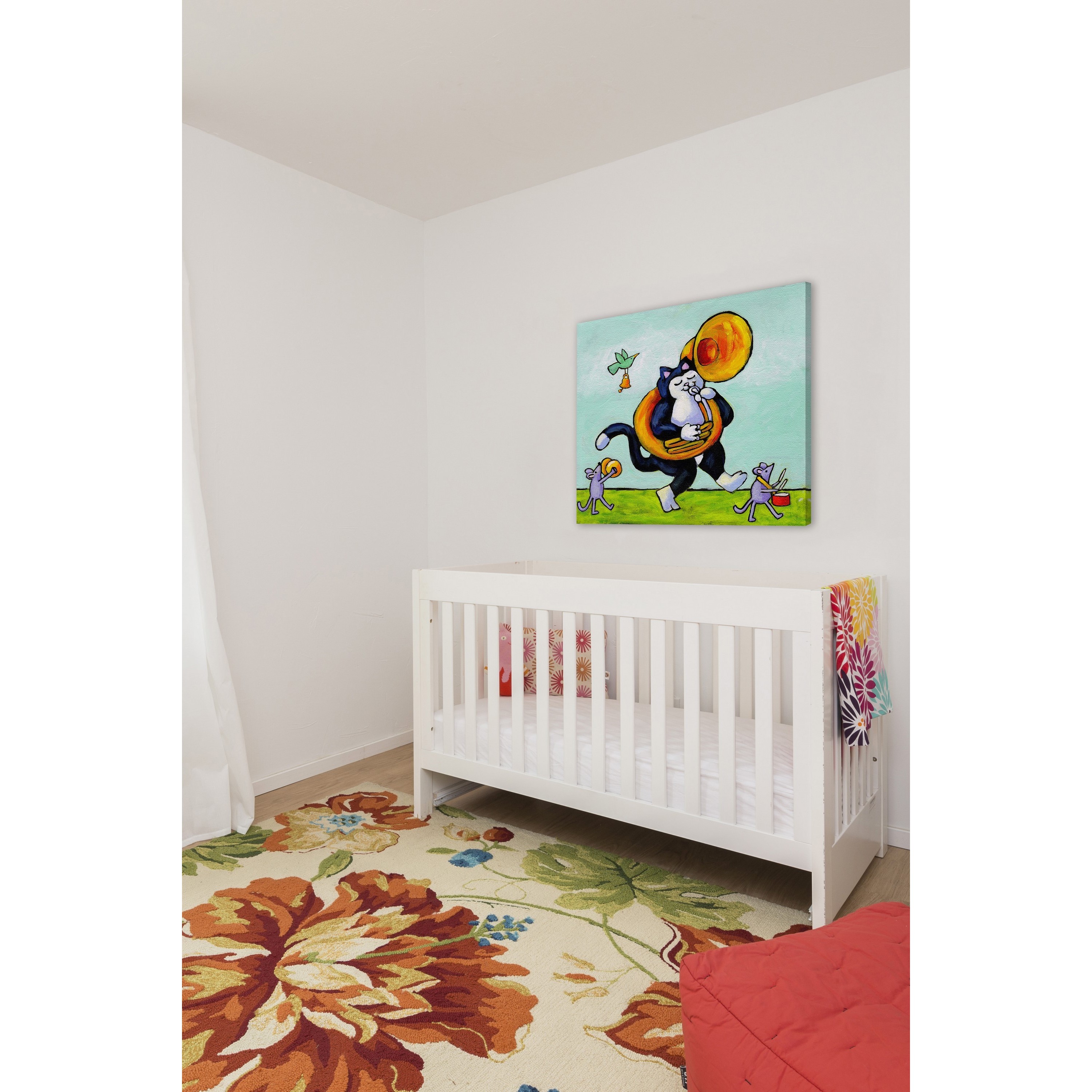 Marmont Hill "John Phillips Sousa Cat" by Janet Nelson Painting Print on Wrapped Canvas
