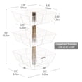 thumbnail image 4 of Mind Reader Tea Bag Carousel, 3 Tier Clear Acrylic Organizer with 12 Compartments, 360° Rotating Tea Station for Countertop Storage, 4 of 8