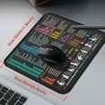 thumbnail image 4 of Mouse Pad for macOS Shortcuts – Small mac Cheat Sheet Desk Pad – 11.8"x9.8" Portable Computer Mousepad – Gaming, Office, Waterproof, Non-Slip, Stitched Edges, 4 of 12