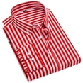 thumbnail image 3 of Womens Long Sleeve Shirts Spring Lapel Collared Button Down Striped Business Summer Dressy Casual Work Blouses Tops, 3 of 3