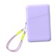thumbnail image 3 of Accesorios abiertos de la bolsa de asas del monedero del silicón Estuche para tarjetas con cremallera para ir de compras de vacaciones Púrpura, 3 of 8