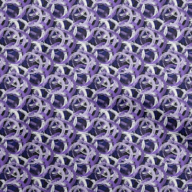 oneOone Tissu Popeline de Coton Sergé Violet Abstrait Matériel de Robe Tissu Imprimé Tissu au Mètre 56 Pouces de Large