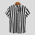 thumbnail image 3 of INCERUN Men's Summer Short Sleeve Striped Shirts Casual T-Shirts Camisa S-5XL, 3 of 9