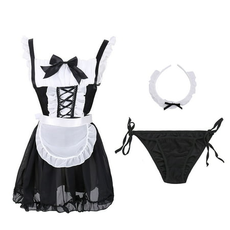 

NECHOLOGY Lingerie Set plus Size Push up Lingerie For Women Cute Sweet Dress Set Translucent Lingerie Underwire Lingerie Underwear Black One Size
