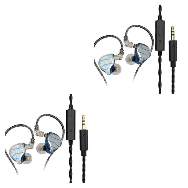 Auriculares con cable Bearachild para correr al aire libre sonido estéreo control de línea Azul
