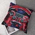 thumbnail image 7 of BANET Throw Set of 2, Decorative For Home , Headphones , Music Themed Controller Cushion Covers, Black Red 20x20in, 7 of 7