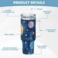 thumbnail image 5 of Daiia Planets And Stars1 Printed 40 oz Tumbler with Handle,Ice Bully Insulated Tumbler 2 in 1 Lid Insulated Water Bottle Stainless Steel Travel Coffee Mug, 5 of 8