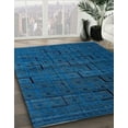 thumbnail image 2 of Ahgly Company Indoor Rectangle Abstract Bright Navy Blue Abstract Area Rugs, 7' x 10', 2 of 6