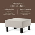 thumbnail image 4 of Open Box Maven Lane Lena Contemporary Upholstered Ottoman with Refined Black Wood Finish, 4 of 7