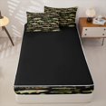 thumbnail image 4 of Erosebridal Vintage Fish Zipper Twin Comforter Sets with Fitted Sheet and 2 Pillowcases,Rustic Bass Print Zipper Bedding Set For Boys,Black Reversible,4 Pieces, 4 of 7