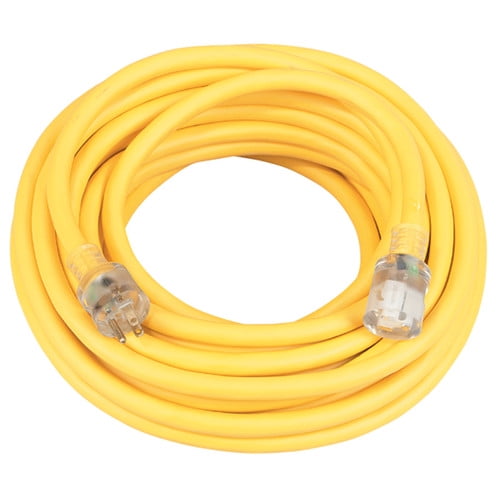 Coleman Cable 017680002 50' 12/3 Gauge Yellow Extension Cord