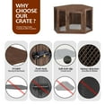 Corner Dog FurnitureStyle Crate W/Cushion, Large 52'' Dog Cage Dog