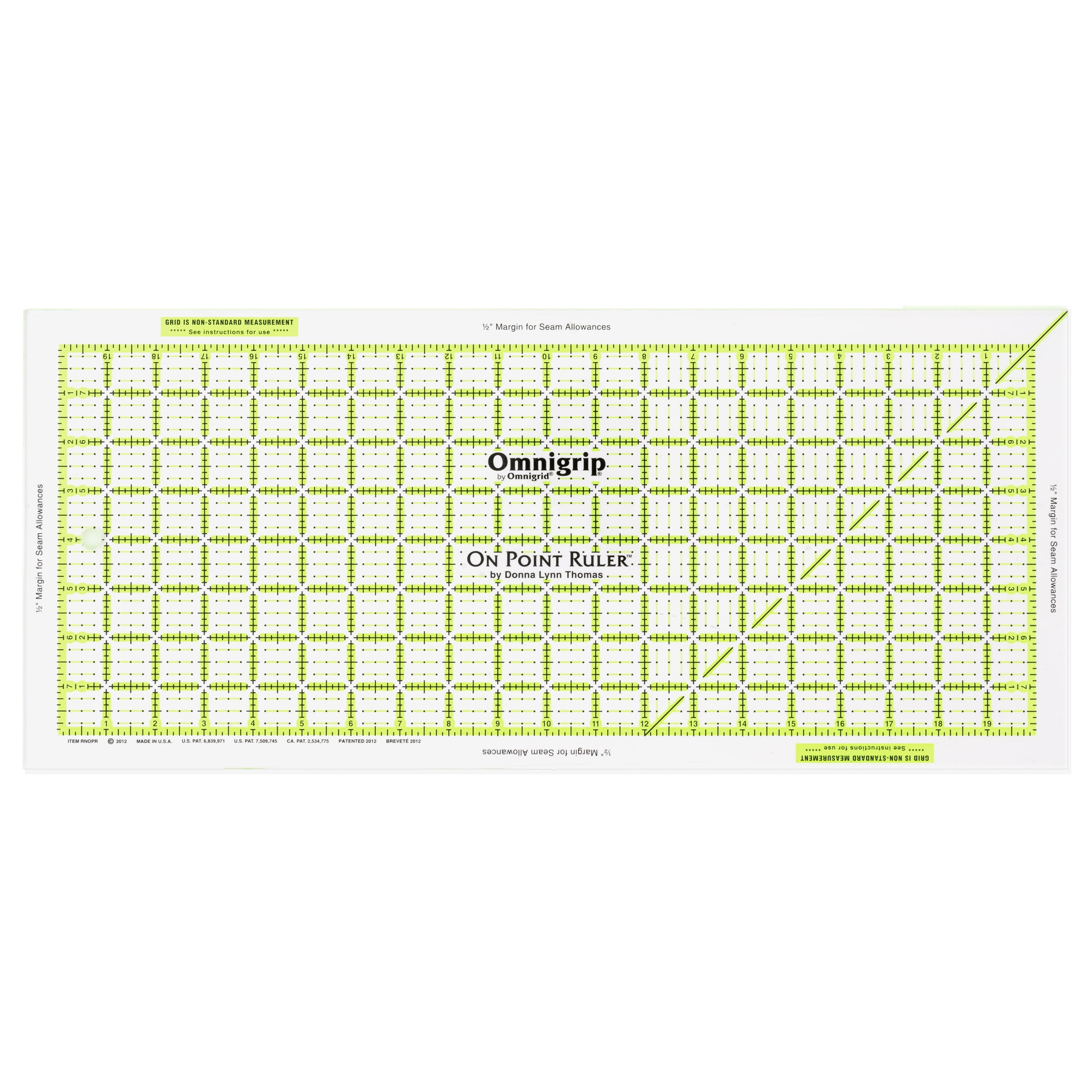 Omnigrip On Point Ruler, Quilters Ruler by Omnigrid