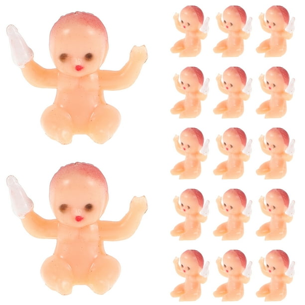 20 piezas de juguetes para bebés pequeños, artículos para bebés, accesorios para baby shower, juguetes para bebés pequeños, bebés pequeños a granel, mini bebés a granel