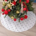 thumbnail image 4 of Falda de árbol de Navidad Falda de árbol bordada de felpa Decoraciones navideñas (90 cm), 4 of 5