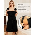 thumbnail image 4 of Ekouaer 3 in 1 Labor/Delivery/Hospital Gown Nursing Dress Maternity Nightgown Sleepwear for Breastfeeding with Button, 4 of 6