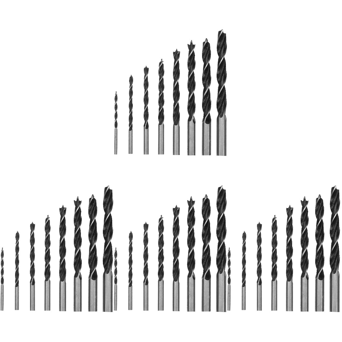 Worgeous 32 pcs  Impact Drill Bit Set Woodworking Drill Bit Set Drilling Drill Bits (3-10mm)