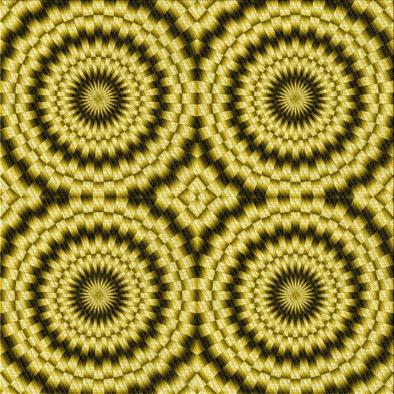 Ahgly Company Machine Washable Indoor Square Transitional Bright Gold Yellow Area Rugs, 8' Square