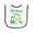 White and Black, variant on Inktastic Nana and Pops Love Me Dinosaur Grandson Baby Terry Cloth Bib