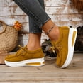 thumbnail image 3 of Xucatan Women's Plus-Size Thick-Soled High-top Casual Canvas Shoes Fashionable Round Toe Breathable Fabric, Wear-Resistant Anti-Slip Sole Lace-up Canvas Shoes,Casual Tennis Walking Shoes Gift, 3 of 8