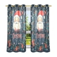 thumbnail image 6 of Yayeee Window Curtains Light Filtering 63"x42" Grommet Panel Pair Home Living Room Decor, Blue Christmas Santa, 6 of 7