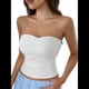 thumbnail image 3 of Top de Tubo Sin Tirantes Y2K para Mujer, Top Corto de Punto Básico, Sin Espalda, Sin Mangas, Bandeau para Conjuntos de Verano 2025. XL, 3 of 9