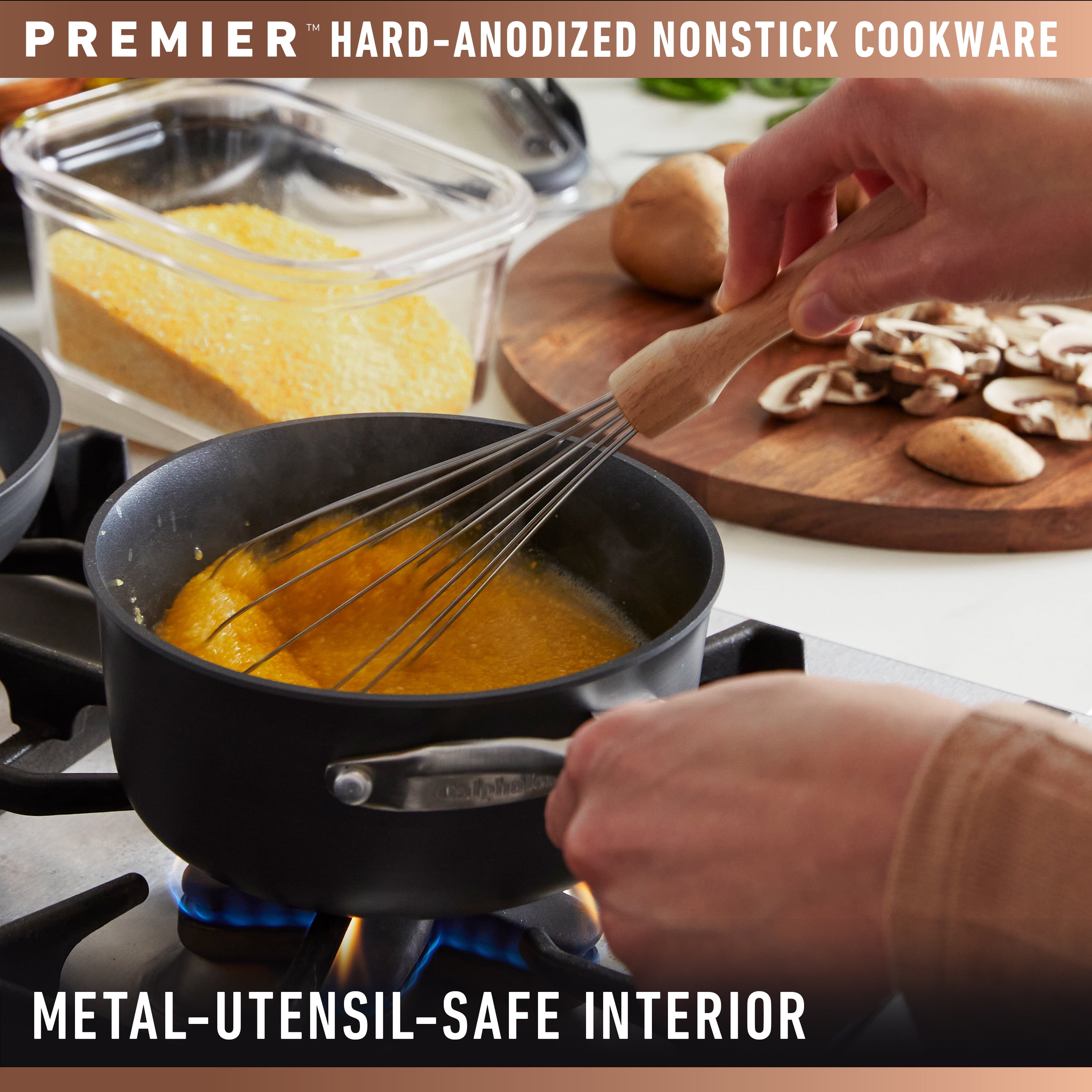 Premier™ Hard-Anodized Nonstick 11-Inch Square Grill Pan