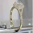 thumbnail image 3 of 2.50Ct Round Cut Lab Created Diamond Halo Engagement Ring 14k Yellow Gold Plated, 3 of 4