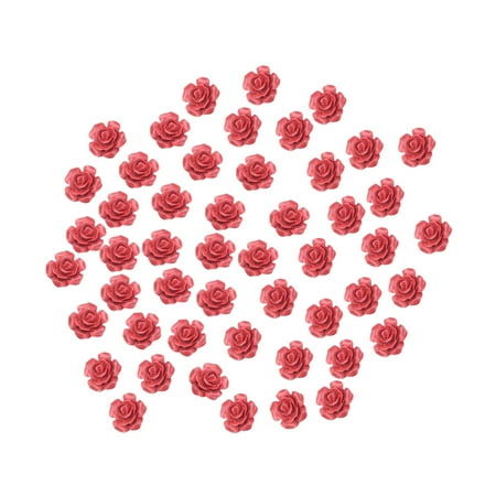 

50pcs Rose Decor DIY Jewelry Making Ornaments Handmade Craft Accessories for Home Shop 12mm