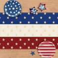 thumbnail image 4 of 4th of July Stars Dining Table Runner, Blue White Red Stripes Patriotic America Burlap Kitchen Decoration, American USA Indoor Outdoor Home Decor Party Supply 13.8 x 71 Inches, 4 of 6