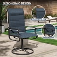 thumbnail image 6 of Poteban High Back Outdoor Dining Chairs Set of 2, All Weather Swivel Patio Chairs, Breathable Garden Outdoor Furniture for Backyard Deck, 6 of 9
