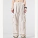 thumbnail image 2 of Amzcrzy Pantalones Cargo Para Mujer: Amplios, Cintura Elástica Con Cordón, Pierna Ancha Y2k, Estilo Paracaídas/Harem, Múltiples Bolsillos, Aptos Para Senderismo, Moda Hip Hop, Tallas M-2XL Beige, 2 of 6