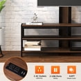 thumbnail image 2 of Royalcraft TV Stand with Mount and Power Outlet, 51" Swivel TV Stand Mount for 32/45/55/60/65/70 Inch TVs, LED Entertainment Center with Storage Shelves for Living Room, Bedroom, Office, Rustic Brown, 2 of 6