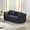 Black+Blue + Velvet + 2 Seat + Foam, variant on ChenyueFurn 62" Velvet Chesterfield Loveseat with Rolled Arms,Grey