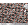 thumbnail image 3 of Soimoi Cotton Poplin Fabric Ornament & Quatrefoil Damask Printed Fabric 1 Yard 56 Inch Wide, 3 of 3