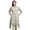 China Ivory, variant on Bimba Gray Anemone & Periwinkle Floral Printed Tops For Women Asymmetric Kurti Summer Dress For Girls X-Large