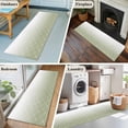 thumbnail image 5 of 2'x6' Rug Runners for Hallways Kitchen, Sage Green Ombre Non Slip Entryway Beside Floor Carpet Runner, Modern Geometric Rhombus Striped Washable Laundry Room Bedroom Throw Rugs Mat for Family Pet, 5 of 8