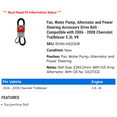 thumbnail image 2 of Fan, Water Pump, Alternator and Power Steering Accessory Drive Belt - Compatible with 2006 - 2008 Chevy Trailblazer 5.3L V8 2007, 2 of 2