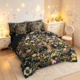 thumbnail image 2 of Homewish Vintage Tree Of Life 7-Piece Twin Bedding,Romantic Floral Bedding Comforter Set,Black Green,Black Reversible, 2 of 8