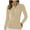 Khaki, variant on Ozmmyan Women's Lightweight Sportswear V-neck Zip Running Track Jacket Baseball Long Sleeve Workout Slim Fit Yoga Sportswear Pullover Breathable Sweat Wicking Functional Suit Top