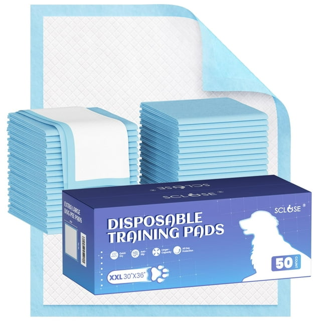 Almohadillas para orinar SCLOSE, extra grandes, 76 x 91 cm, para perros, 50 unidades