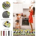 thumbnail image 6 of Summer Lemon Kitchen Mats 2 Piece, Lemon Green Leaves Flower Welcome Kitchen Rugs Set Buffalo Plaid Check Inside Floor Mat for Kitchen/Office/Entryway, 21.5" x 23.6"+21.5" x 47.2", 6 of 6